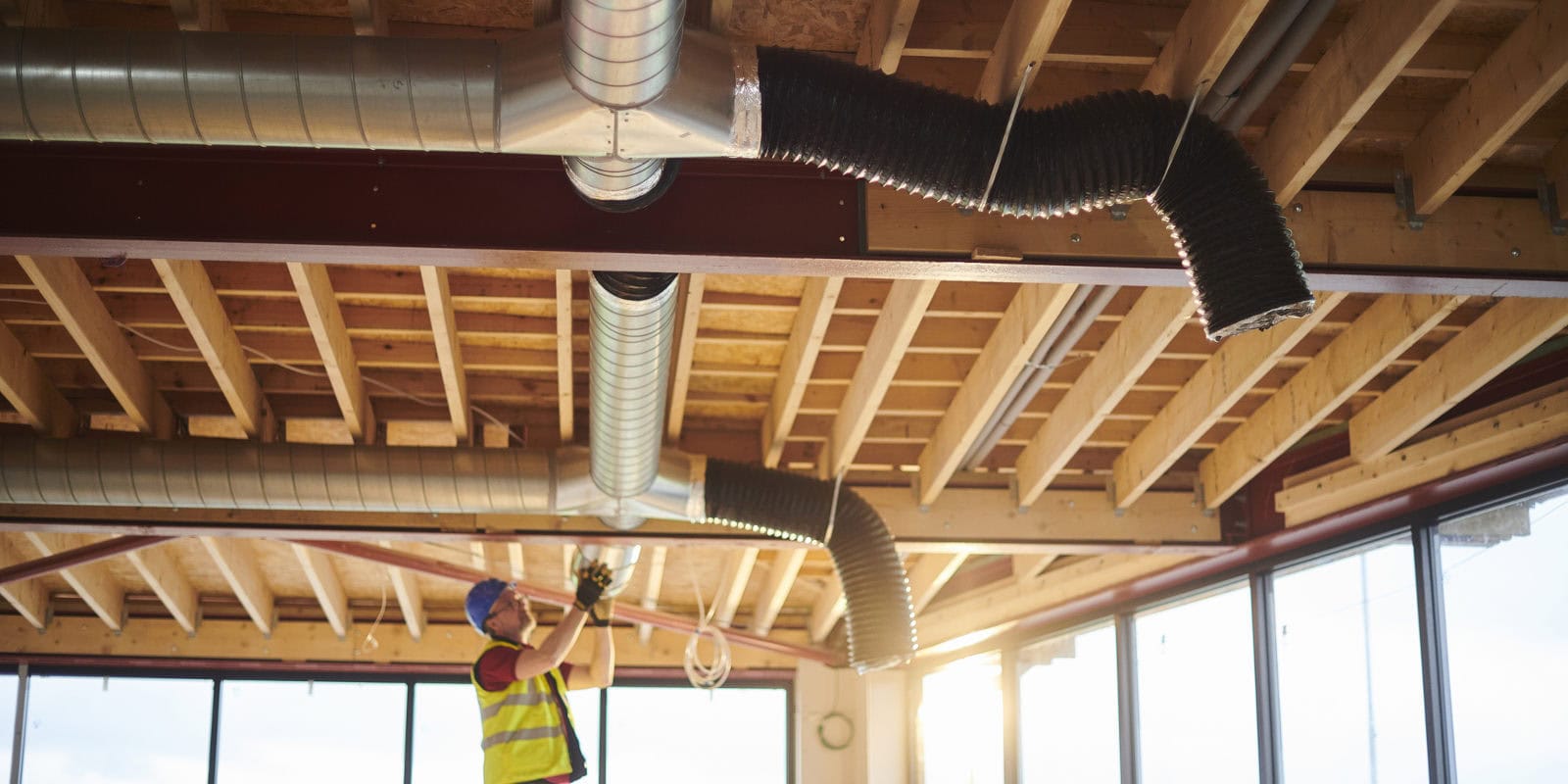 New construction ductwork installation